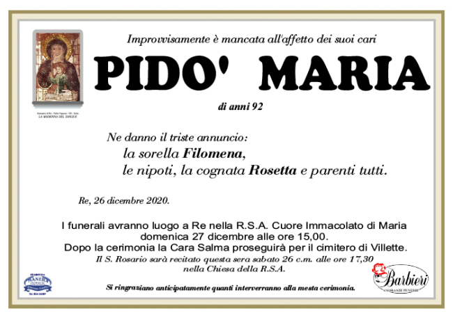 1 ANN MADONNA DI RE Pido Maria