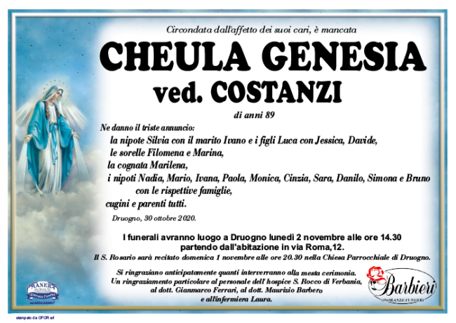 ANNUNCIO Cheula Genesia