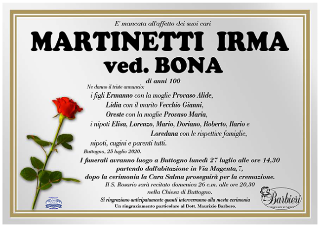 ANN Martinetti Irma ved bona