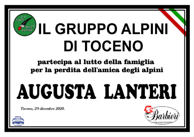 ANN PART ALPINI DI TOCENO Augusta Lanteri