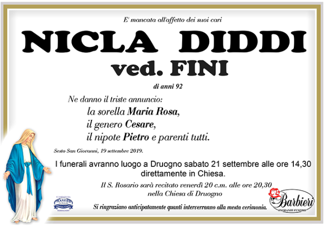 Annuncio Nicla dini