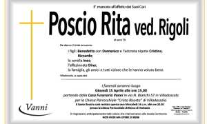 Annuncio mod. 301 Poscio Rigoli