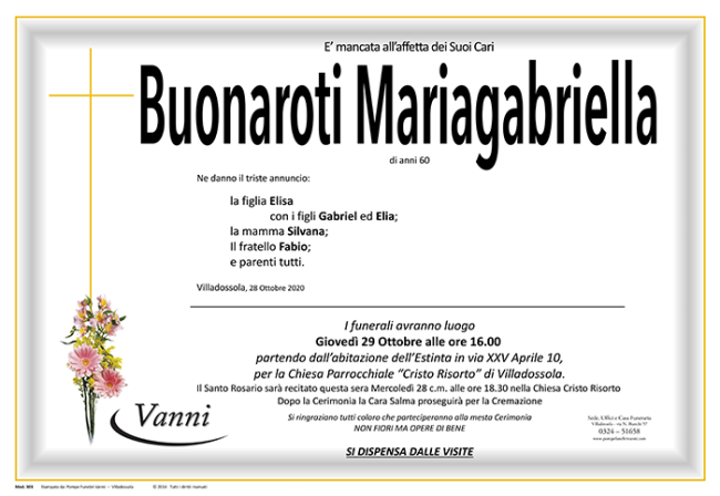 Annuncio mod. 303 Buonaroti