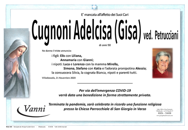 Annuncio mod. 424 Cugnoni