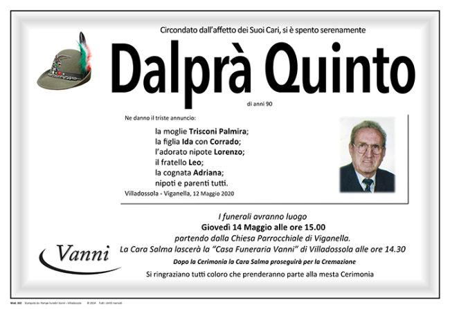 Annuncio mod Dalpra. 390 con Alpino Dalpra