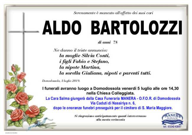 BARTOLOZZI ALDO