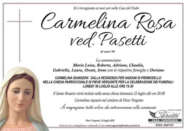 Carmelina Rosa ved. Pasetti