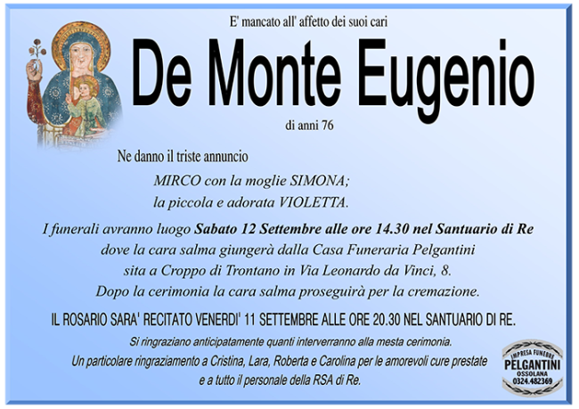 DE MONTE eugenio
