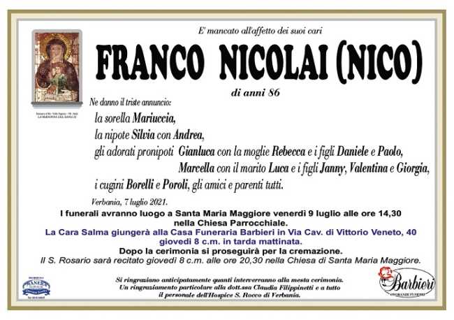 FRANCO NICOLAI NICO