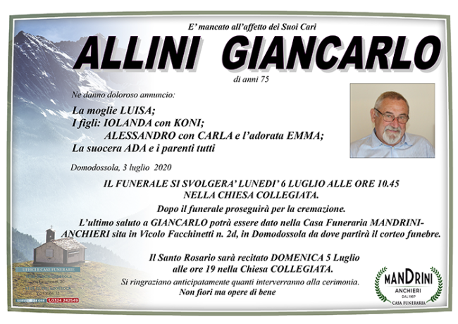 FUNEBRE ALLINI GIANCARLO