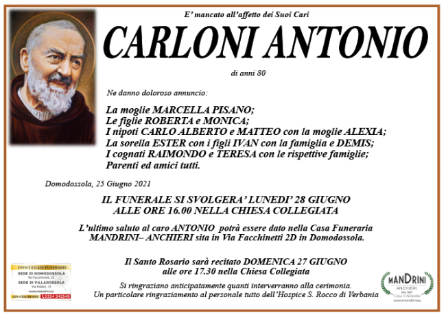 FUNEBRE CARLONI ANTONIO