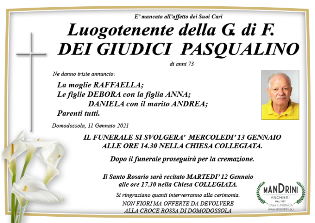 FUNEBRE DEI GIUDICI PASQUALINO