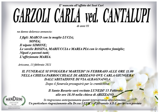 FUNEBRE GARZOLI CARLA 1