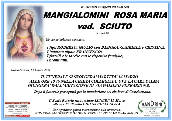 FUNEBRE MANGIALOMINI ROSA MARIA