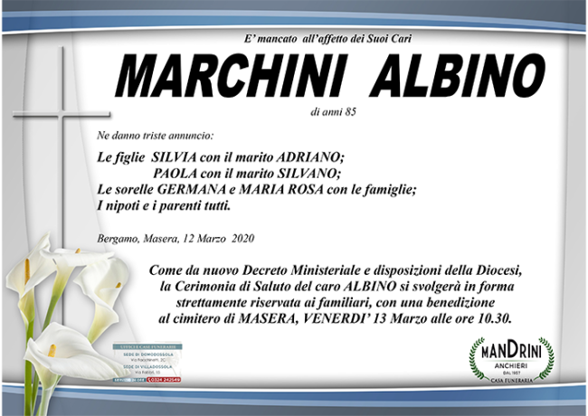 FUNEBRE MARCHINI ALBINO