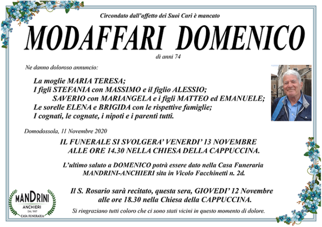 FUNEBRE MODAFFARI DOMENICO