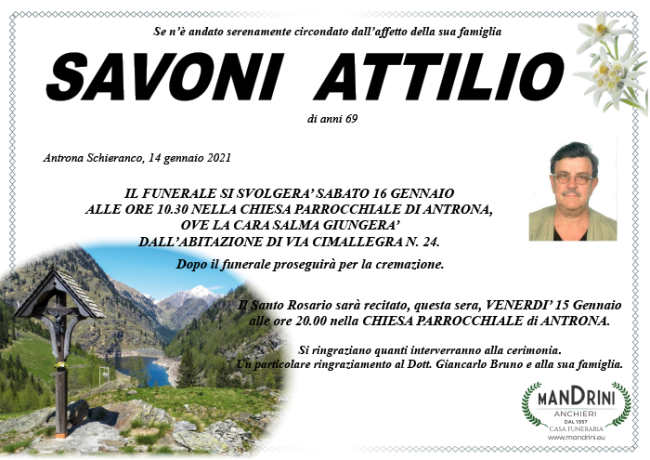 FUNEBRE SAVONI ATTILIO