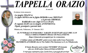FUNEBRE TAPPELLA ORAZIO