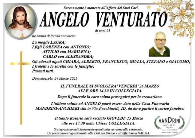 FUNEBRE VENTURATO ANGELO
