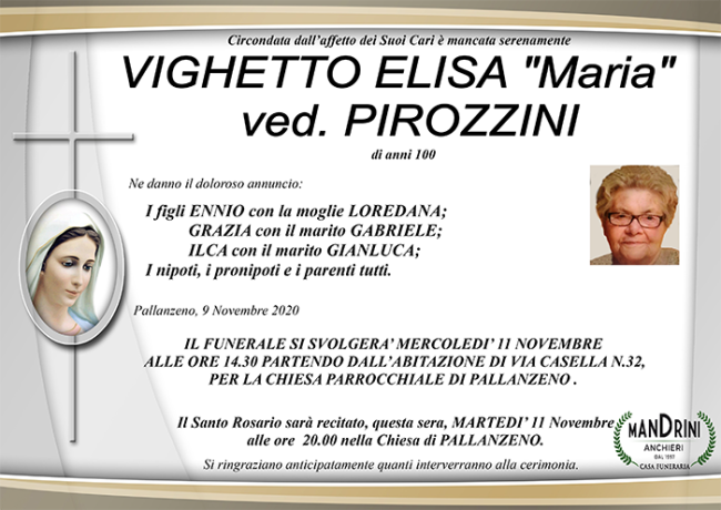 FUNEBRE VIGHETTO ELISA