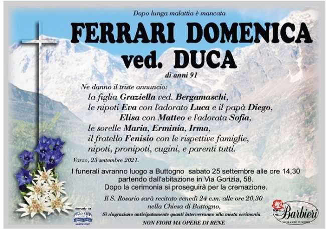 Ferrari Domenica ved. Duca