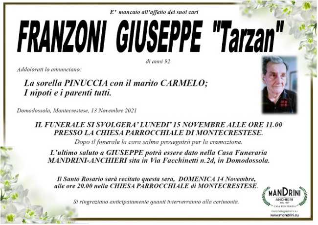 Franzoni Giuseppe Tarzan