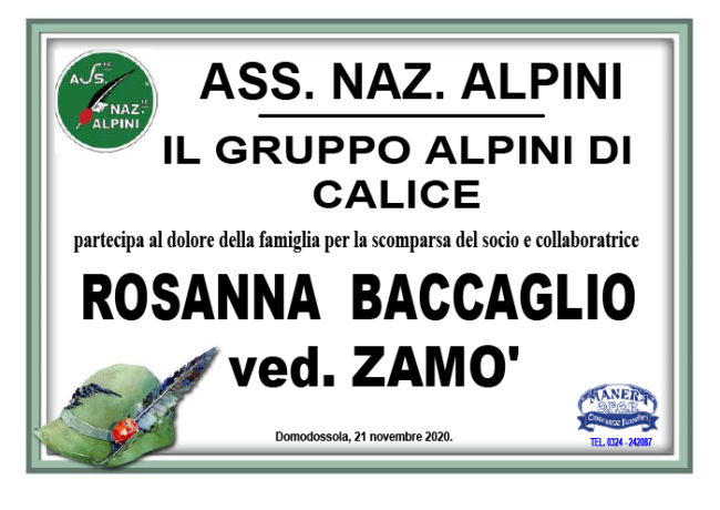 GRUPPO ALPINI CALICE Baccaglio