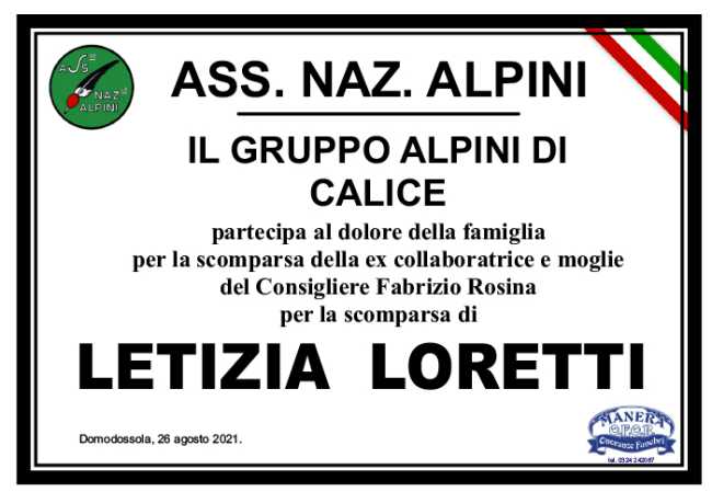 GRUPPO ALPINI CALICE Letizia Loretti