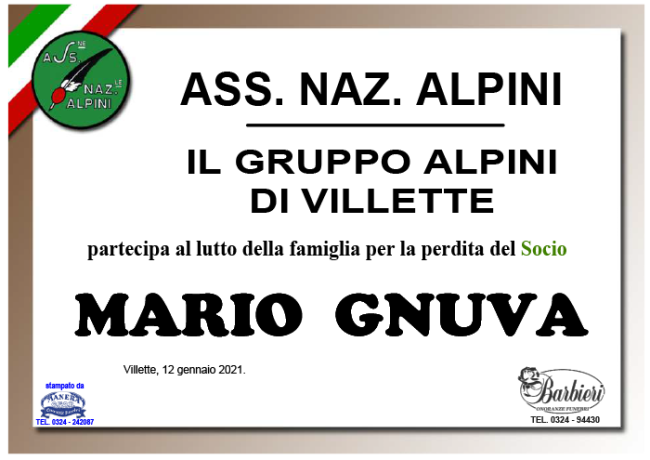 GRUPPO ALPINI Villette Gnuva