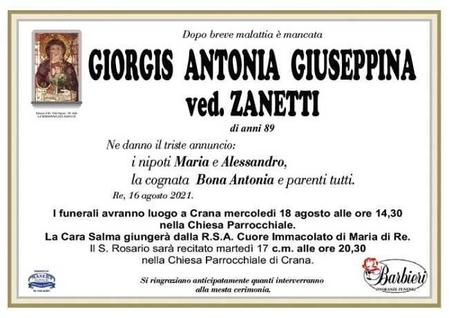 Giorgis Antonia Giuseppina ved. Zanetti