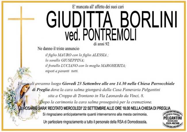 Giuditta Borlini ved. Pontremoli