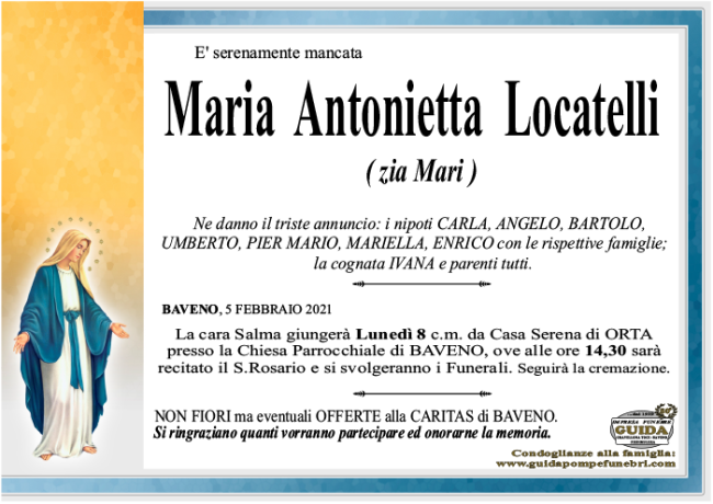 LOCATELLI MARIA ANTONIETTA