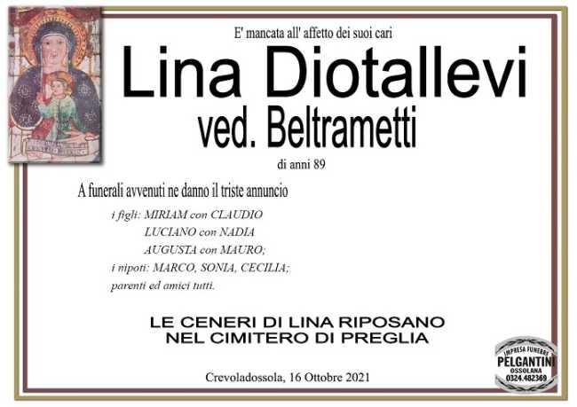 Lina Diotallevi ved. Beltrametti