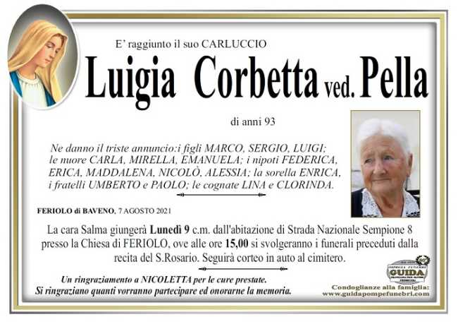 Luigia Corbetta ved. Pella