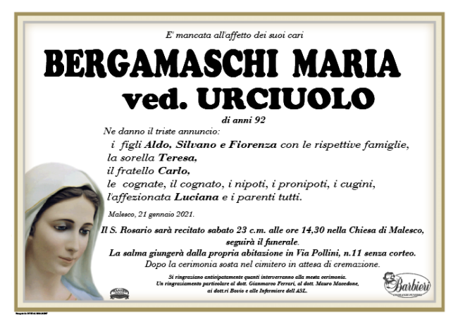 MADONNA MEDJUGORIE ANGOLO BERGAMSCHI VED URCIUOLO