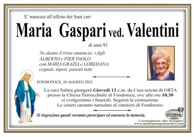 Maria Gaspari ved. Valentini