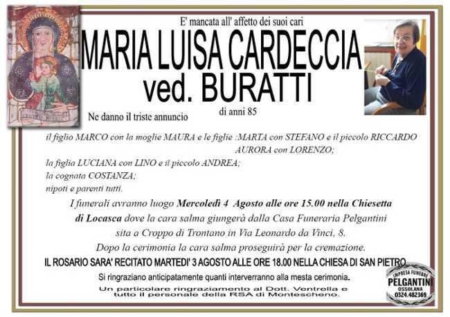 Maria Luisa Cardeccia ved. Buratti