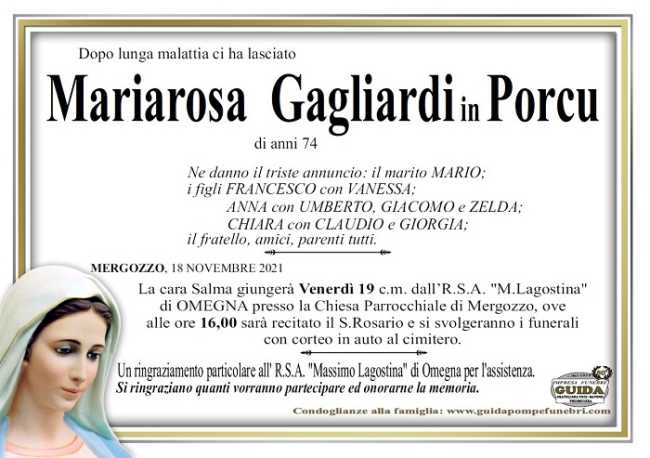 Mariarosa Gagliardi in Porcu