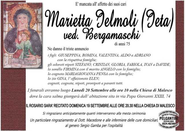 Marietta Ielmoli Ieta ved. Bergamaschi