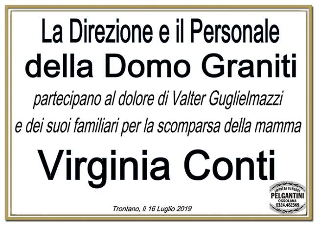 PARTECIPAZIONE conti virginia
