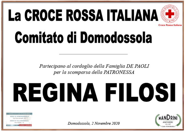 PARTECIPAZIONE croce rossa de paoli