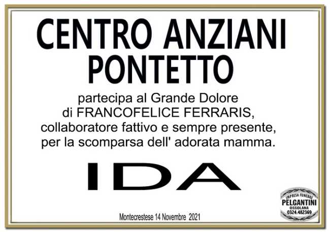 Partecipazione Centro Anziani Pontetto per Ida