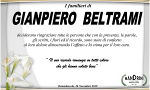 RINGRAZIAMENTO GIANPIERO BELTRAMI