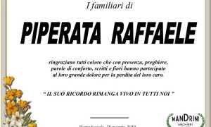 RINGRAZIAMENTO PIPERATA RAFFAELE