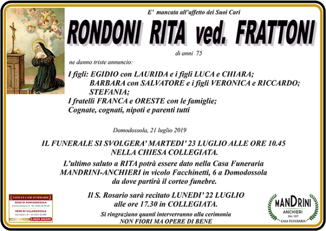 RONDONI rita