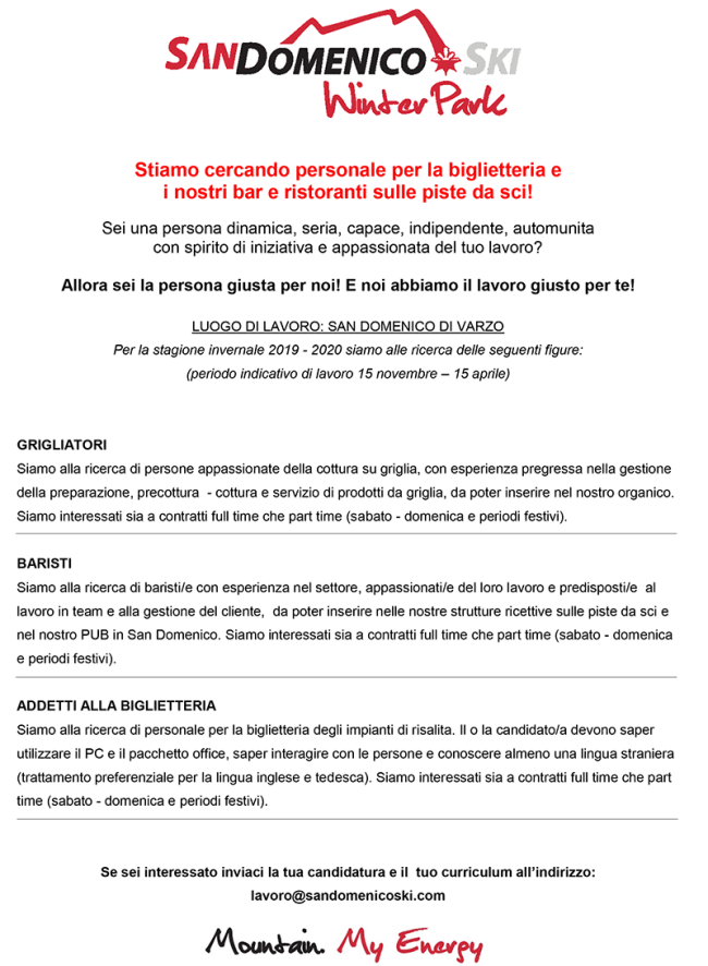 Ricerca personale SDSKI