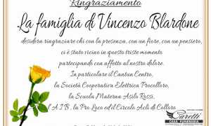 Ringraziamenti per Vincenzo Blardone
