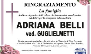 Ringraziamento Belli Adriana
