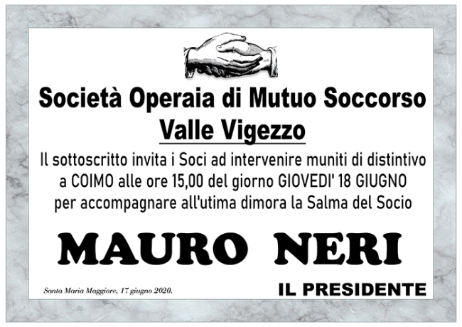 SOCIETA OPERAIA Neri Mauro