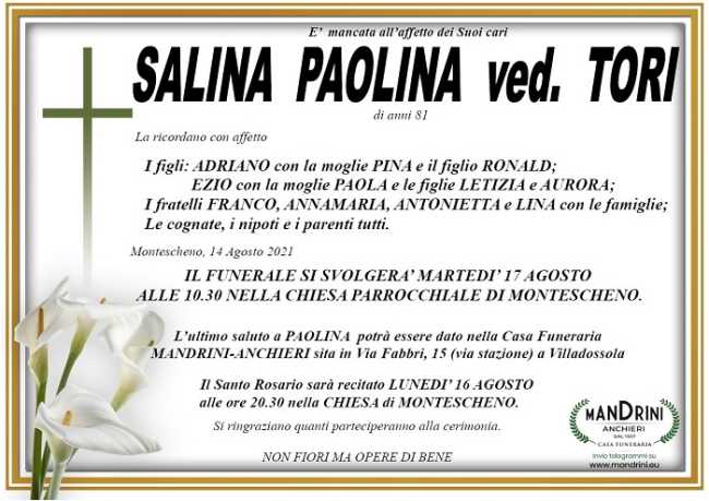 Salina Paolina ved. Tori